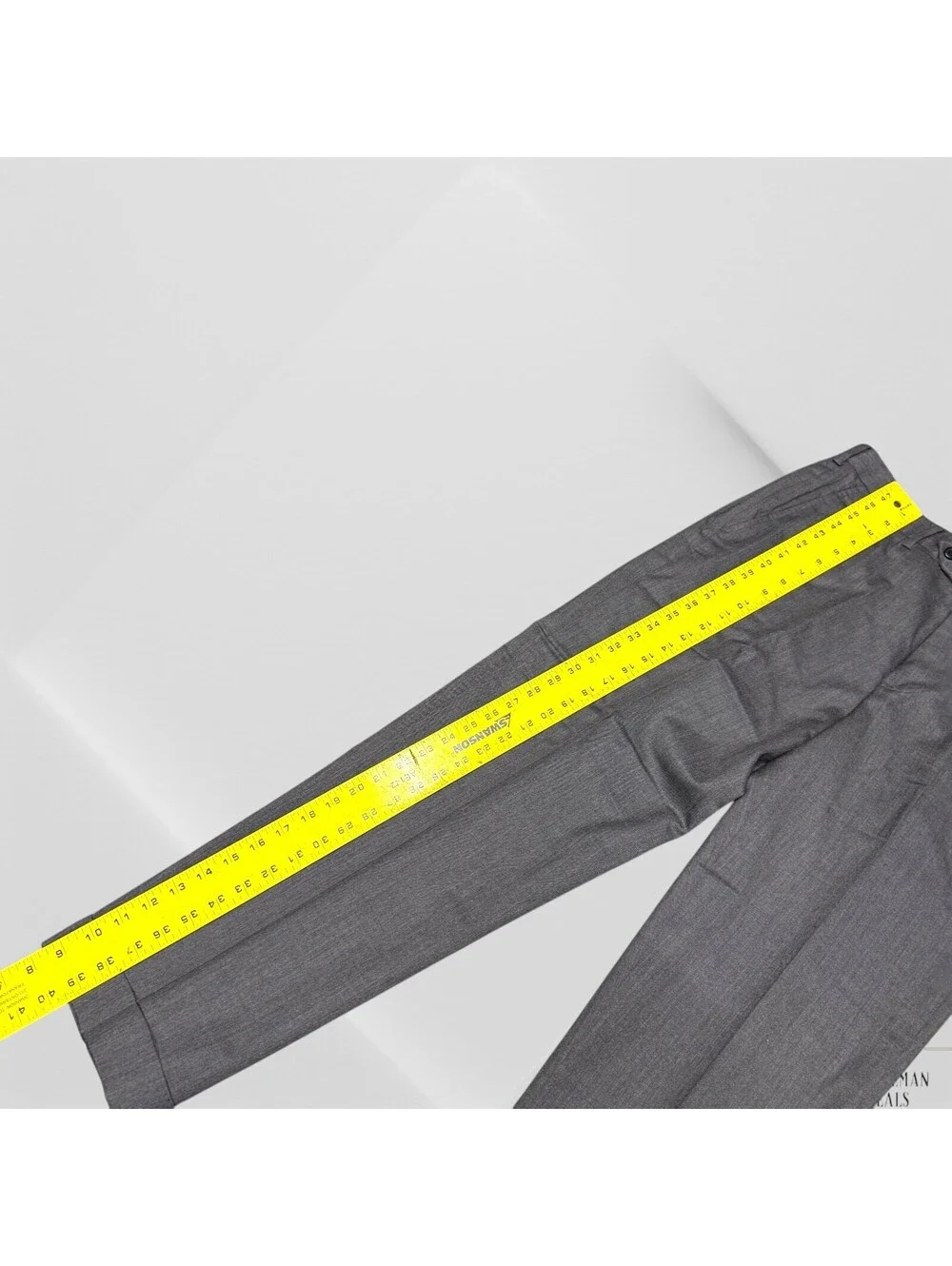 Southwick Clothes Dress Pants Men 32 32x29) 110s Wool Cuffed Charcoal Gray NWOT
